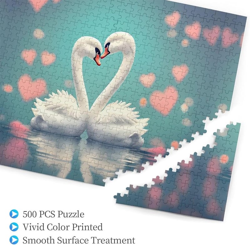 Phayah The Swan In Love لغز 500 قطعة للكبار ديكور المنزل 20.4 × 15 بوصة - Image 2